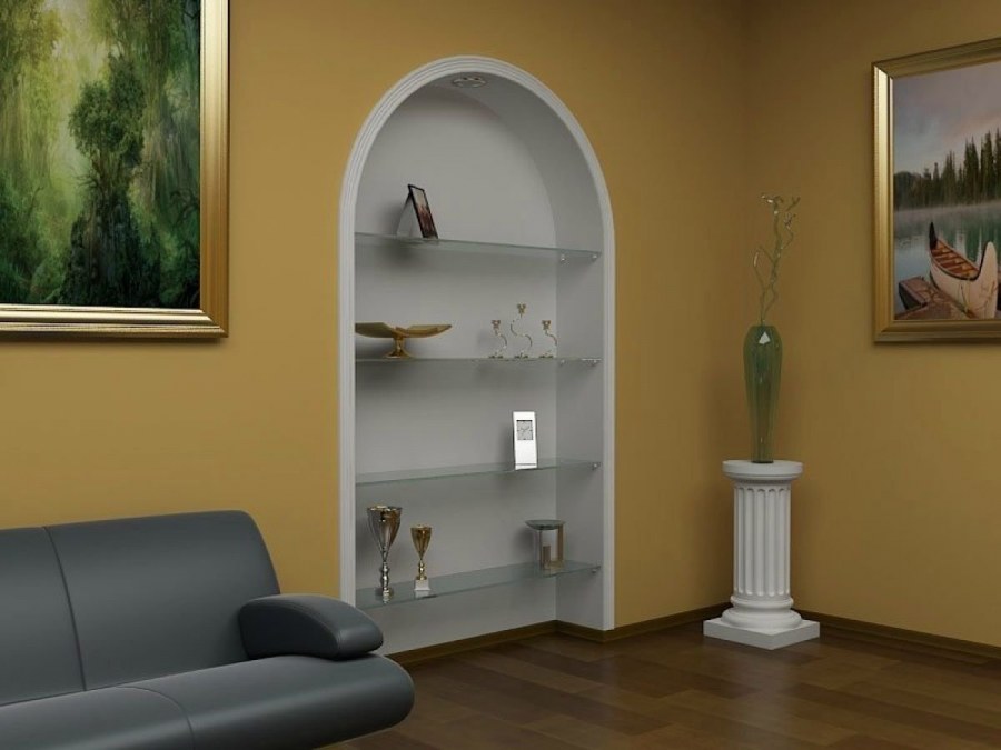Ниши в интерьере гостиной