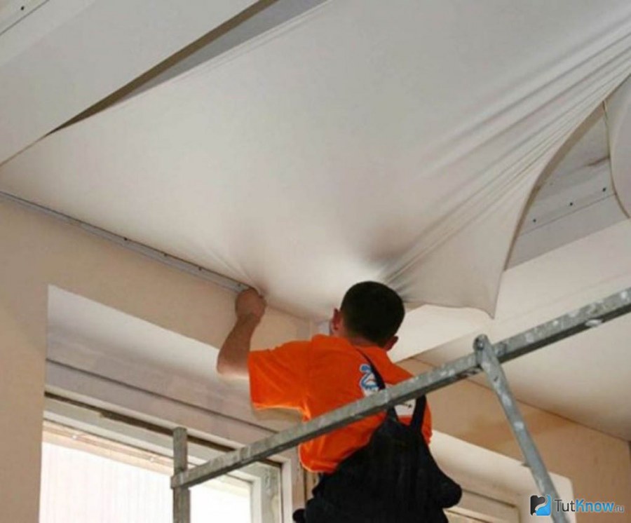 Монтаж натяжного потолка