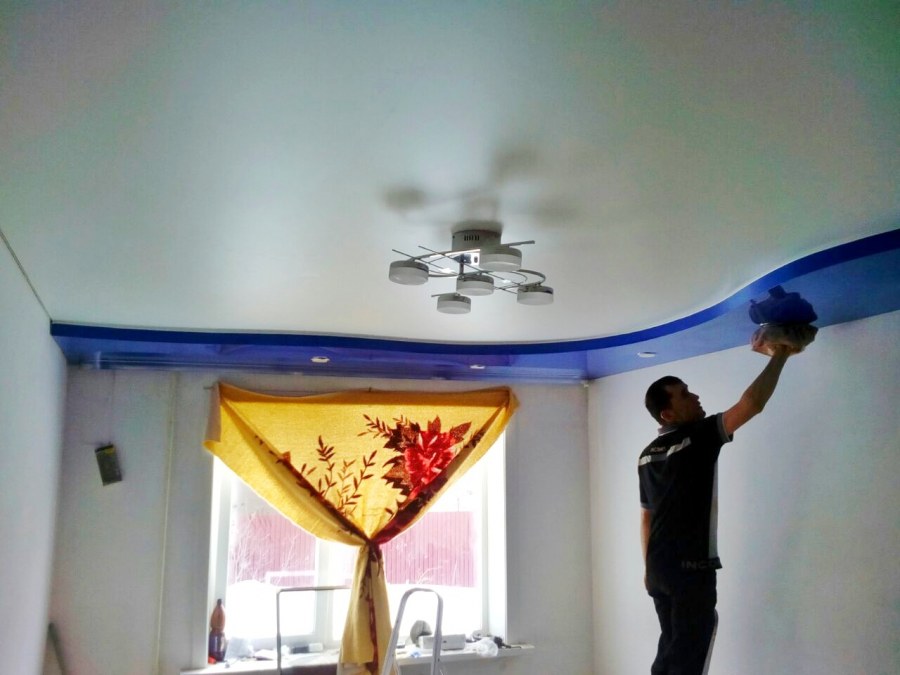 Креатив монтаж натяжного потолка