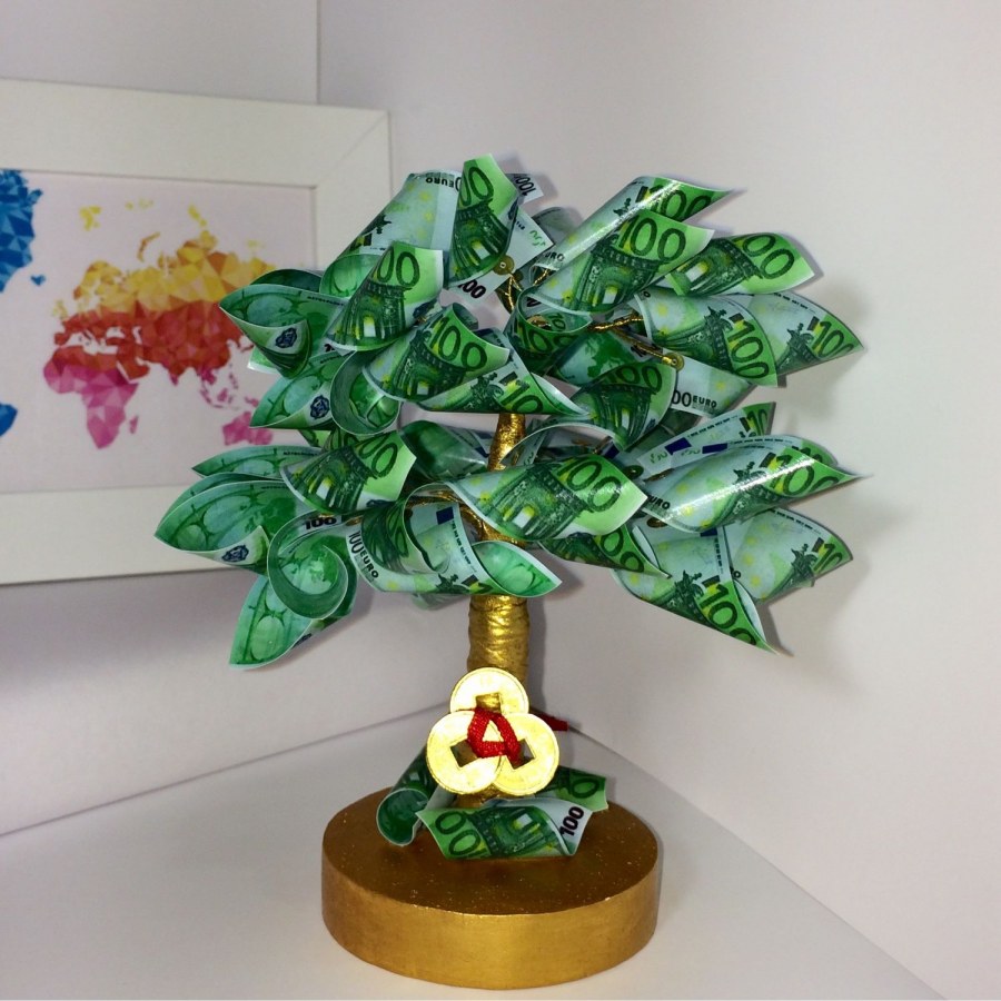 Денежное дерево аппликация