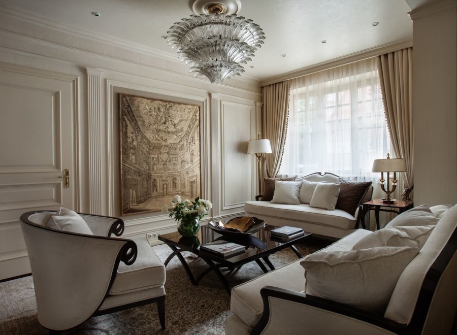 Гостиная в темном стиле