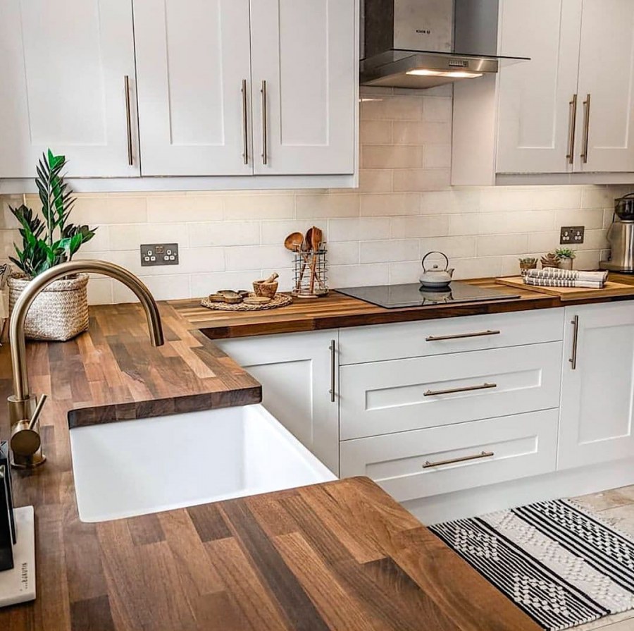 Кухня икеа столешница дерево