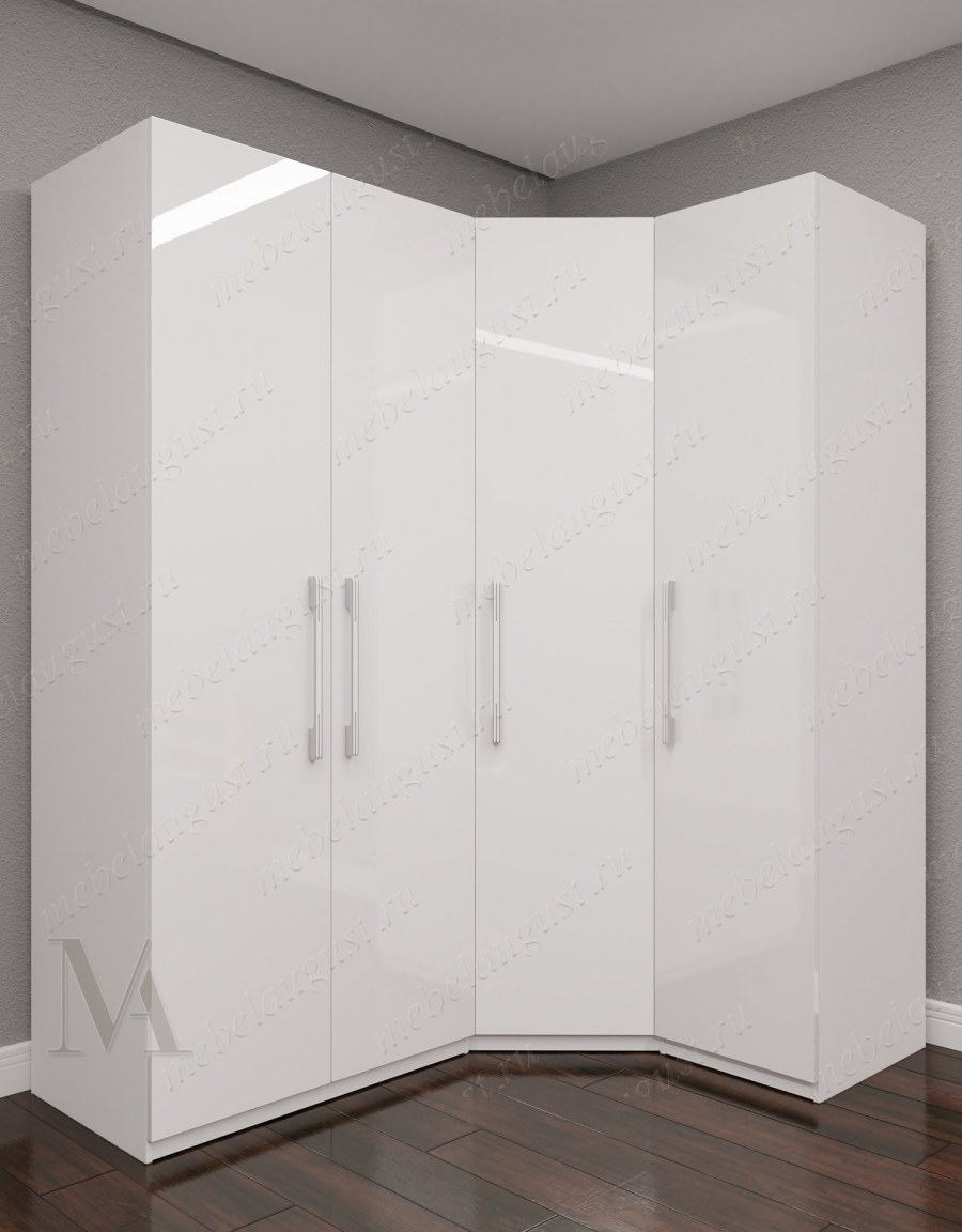 Шкаф Шон-4 белый глянец