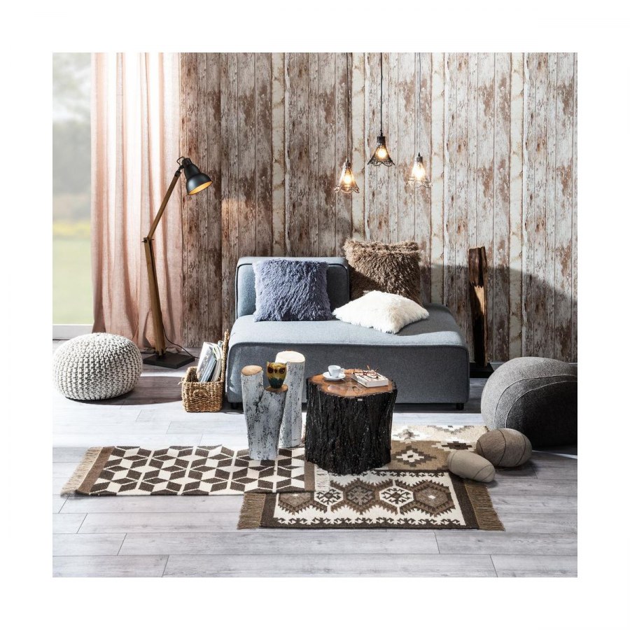 Обои под дерево для стен в интерьере