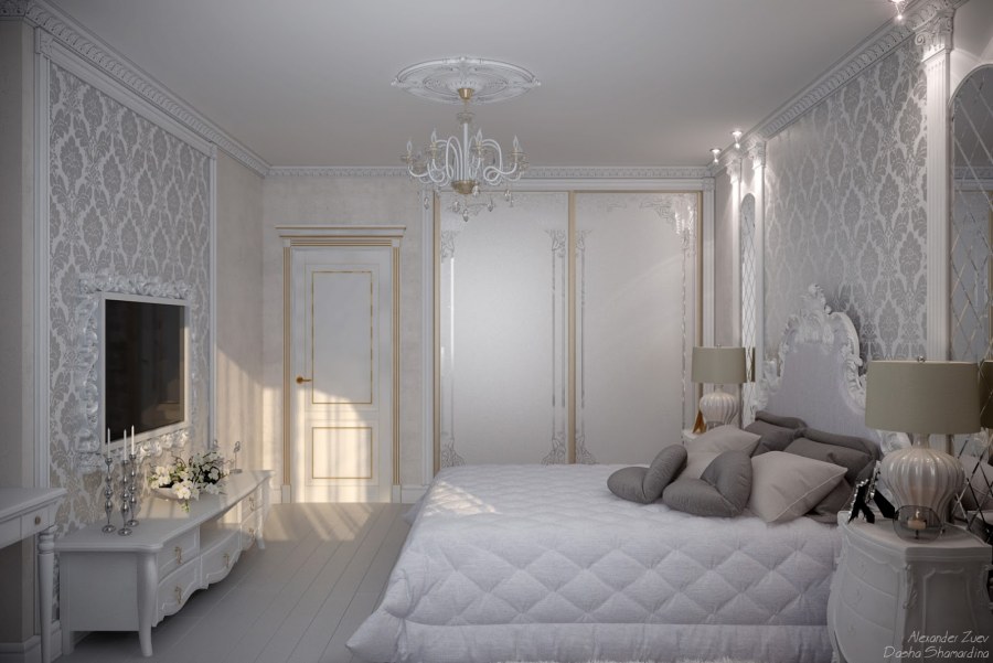 Спальня современная классика светлая