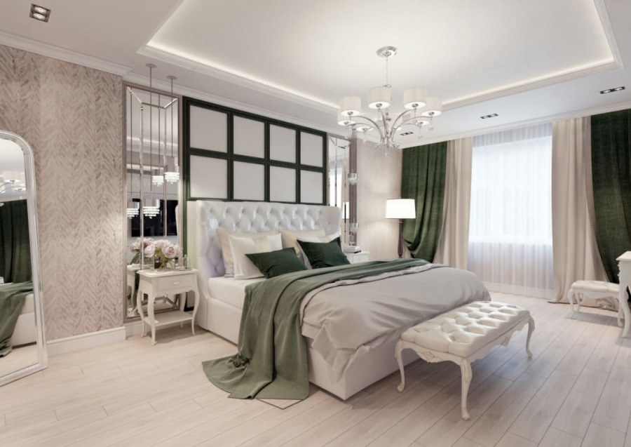 Современная классика в интерьере спальни