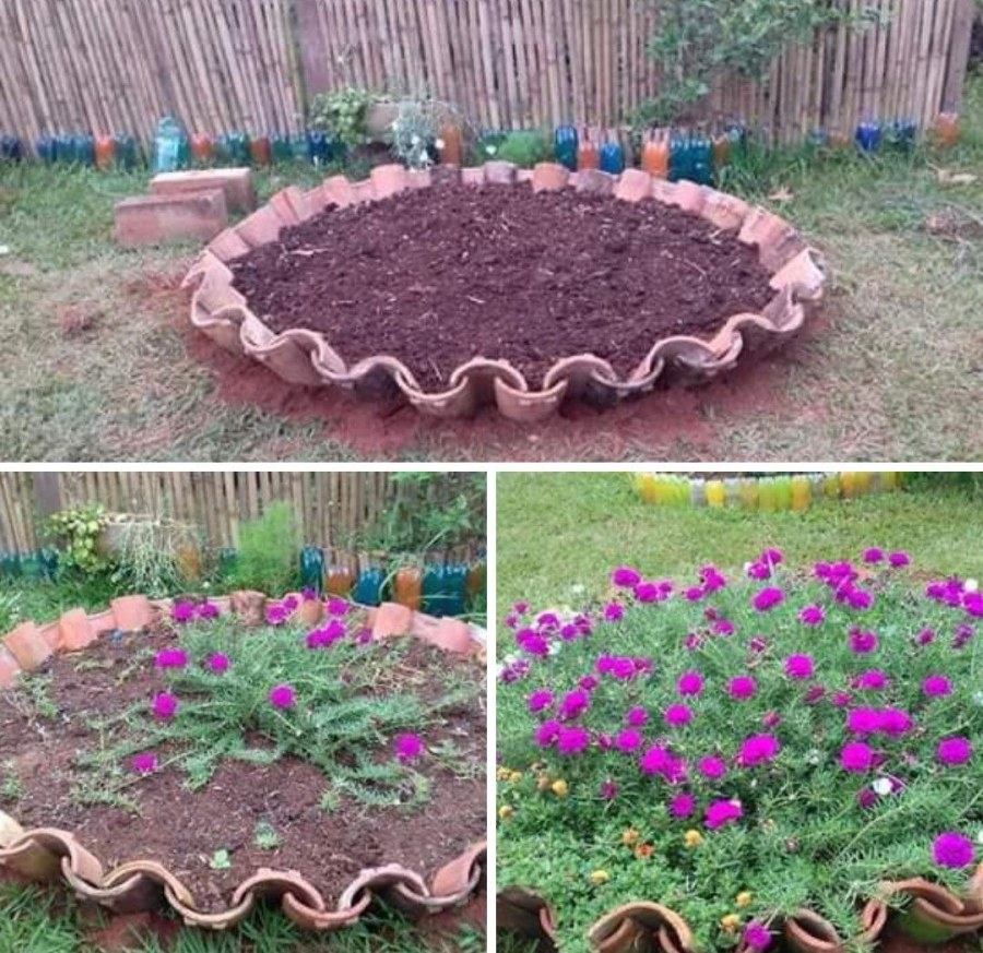 Приствольный круг из кирпича