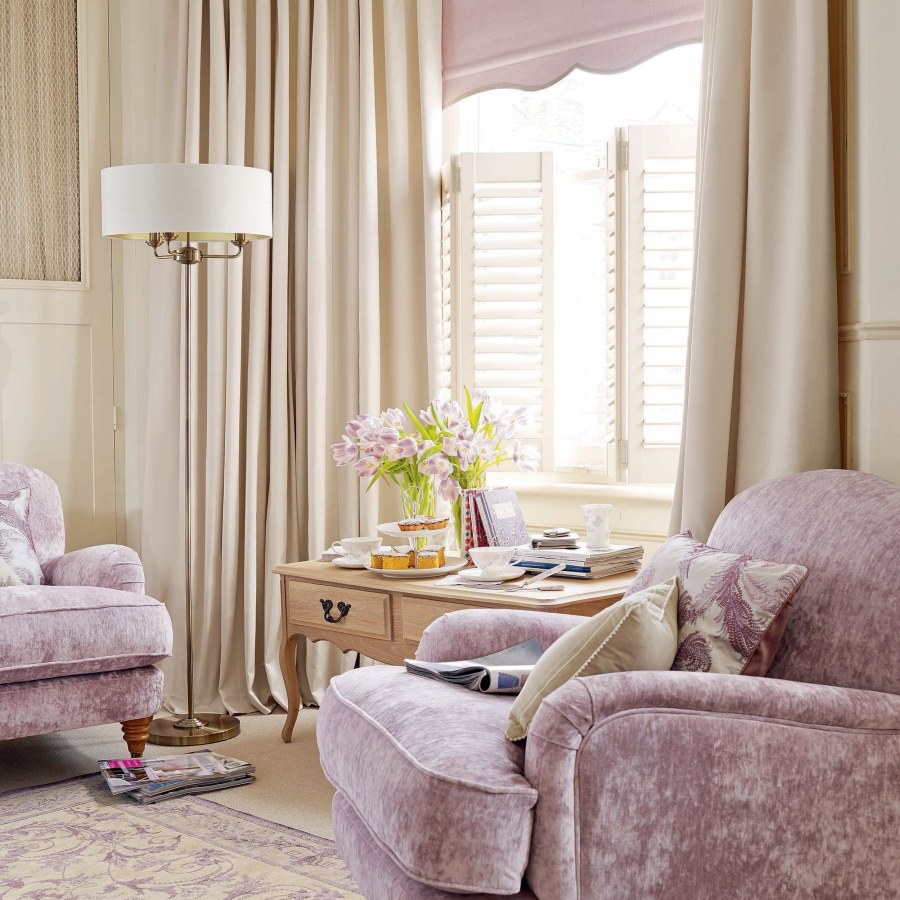 Пудровый цвет в интерьере