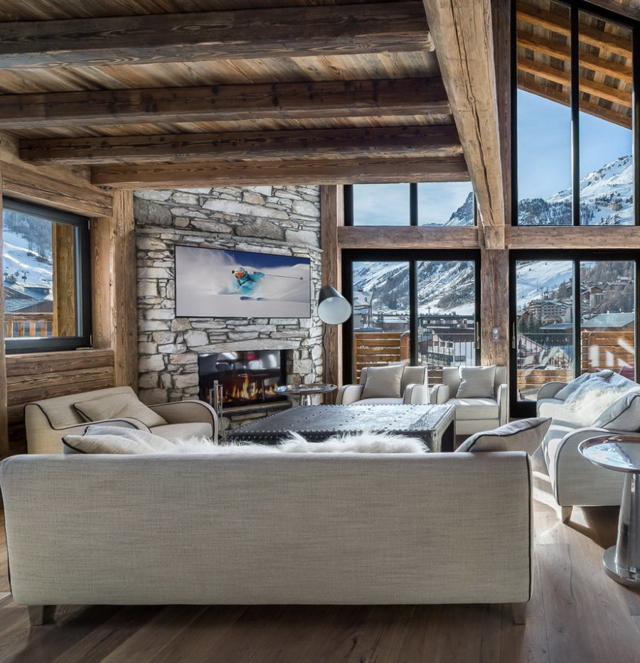 Дом в стиле Шале интерьер Альпы