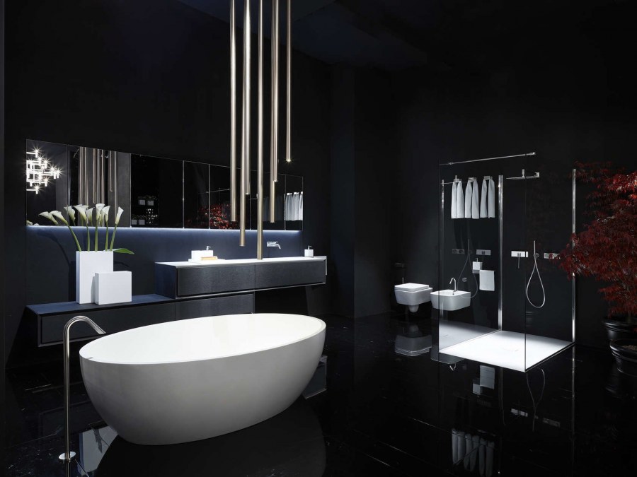 Черная ванная комната