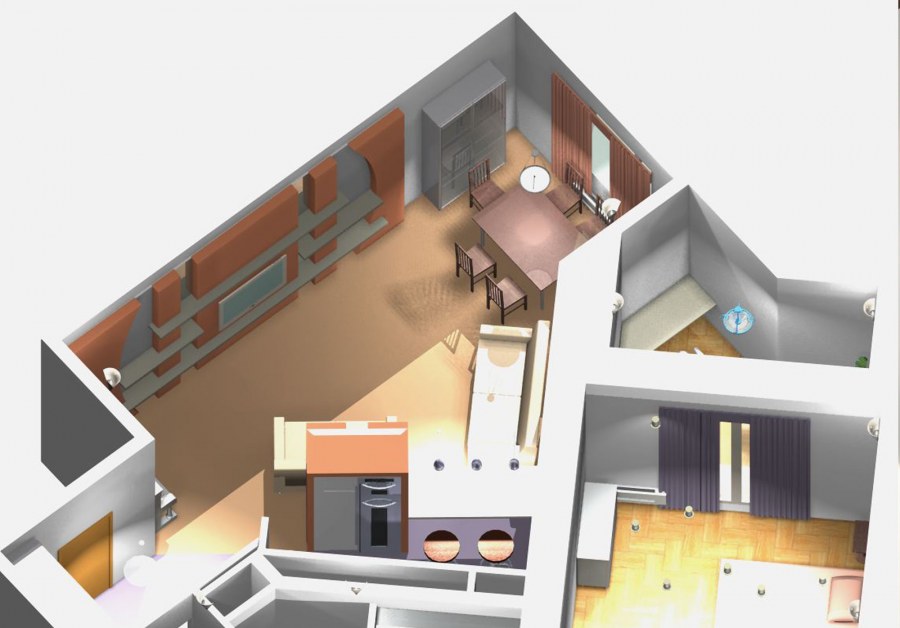 Планировка 1 комнатная квартира Киров Казанская 18 а