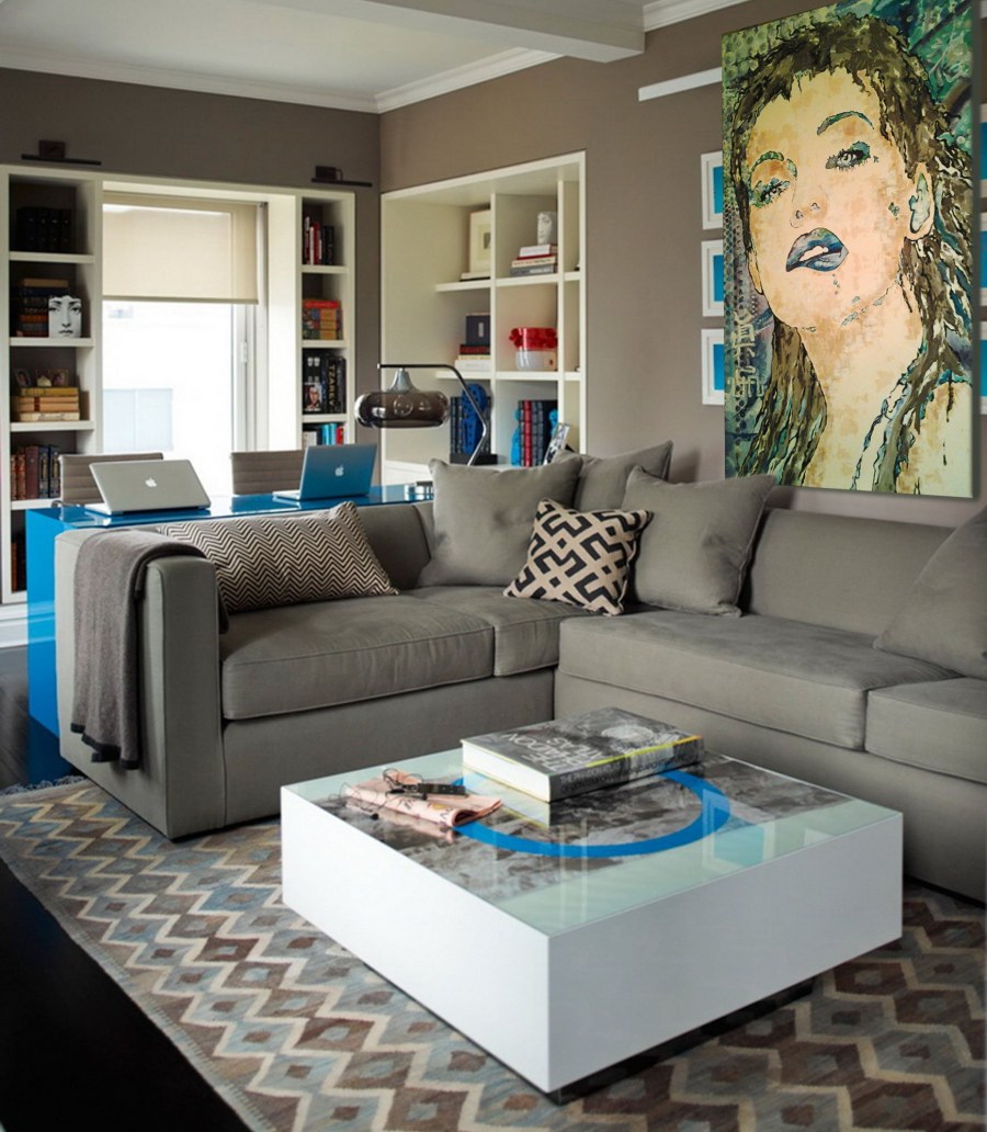 Светло серая мебель в интерьере