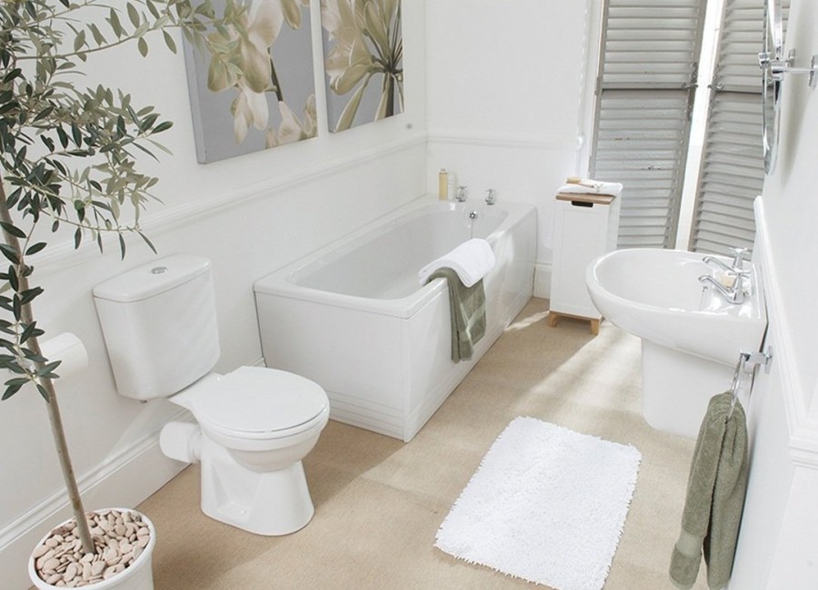 Белая ванная комната