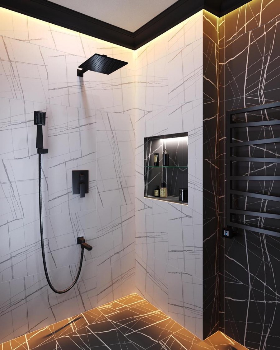 Душевая система скрытого монтажа Selene SX-3069/03sm черный