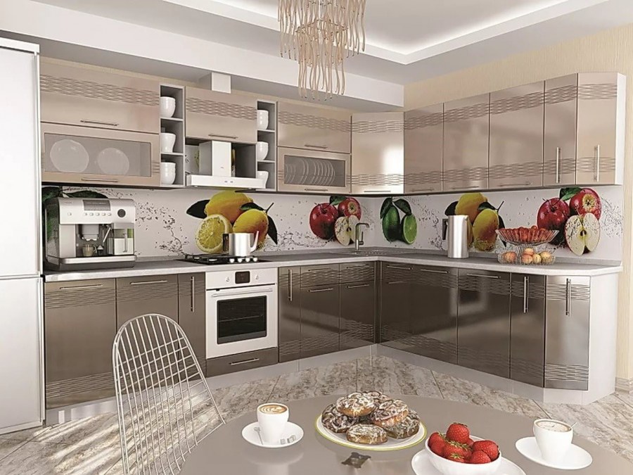 Кухня София мокко модульная