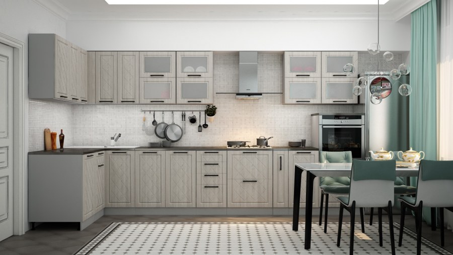 Модульная кухня Барселона ( седой клен )