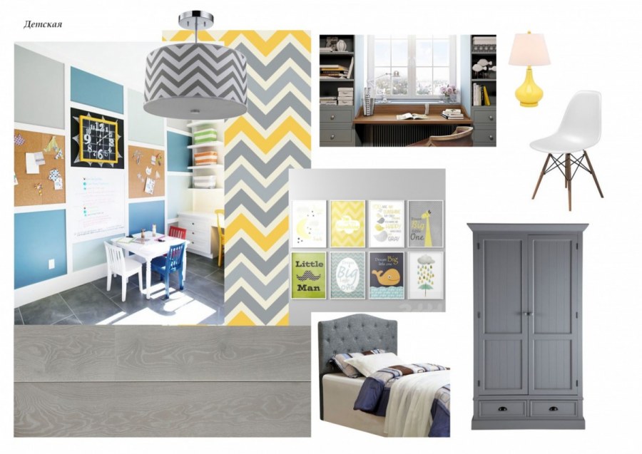 Коллаж интерьера детской