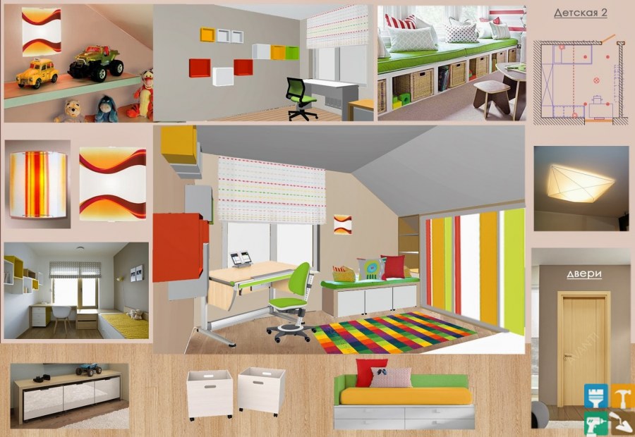 Коллаж детской комнаты