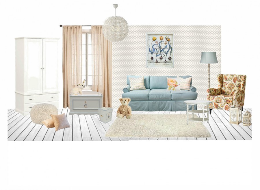 Коллаж интерьера детской