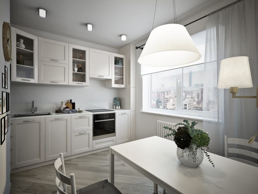 Бежевая кухня в скандинавском стиле