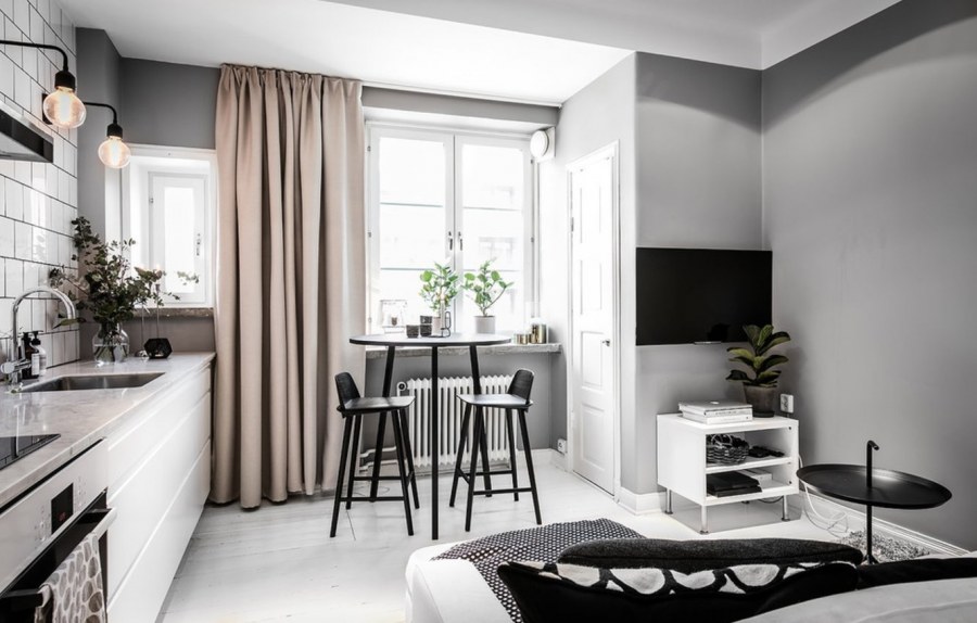 Кухне-гостинной Сканди 37 кв м