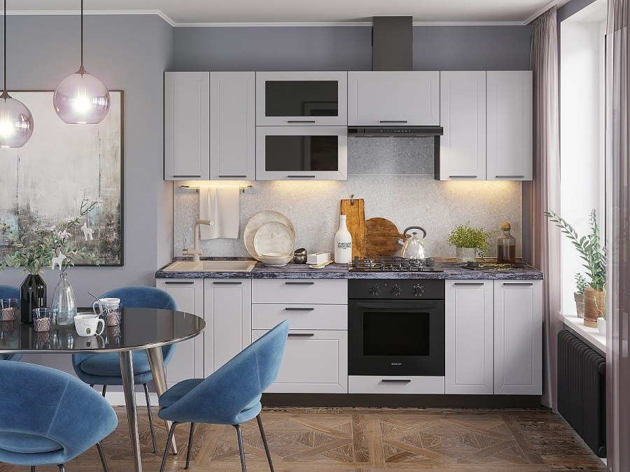 Кухня Глетчер маренго Силк