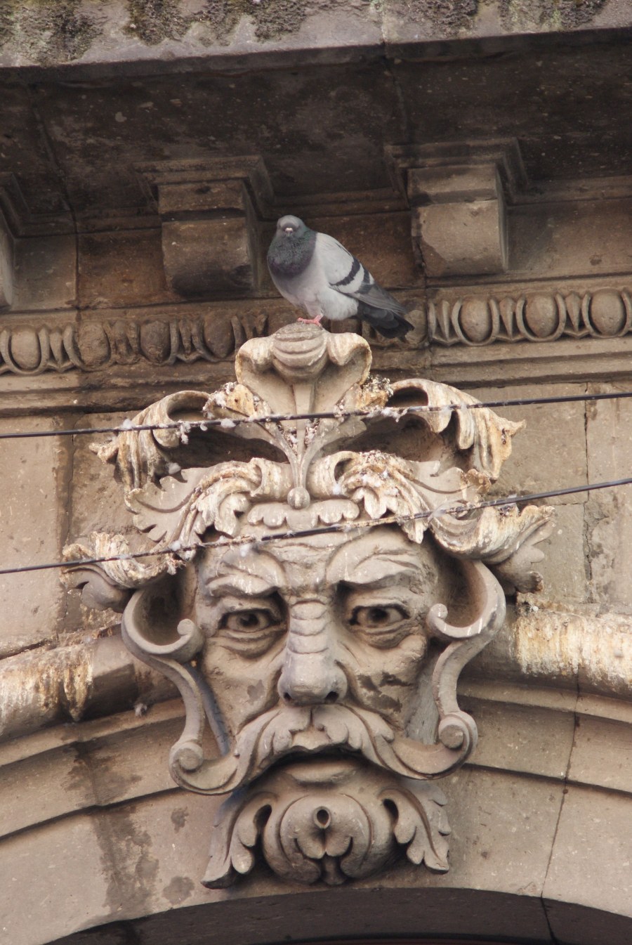 Готическая маска маскарон на соборах