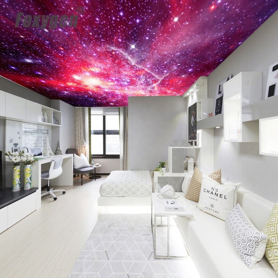 Натяжной потолок в стиле арт Леко