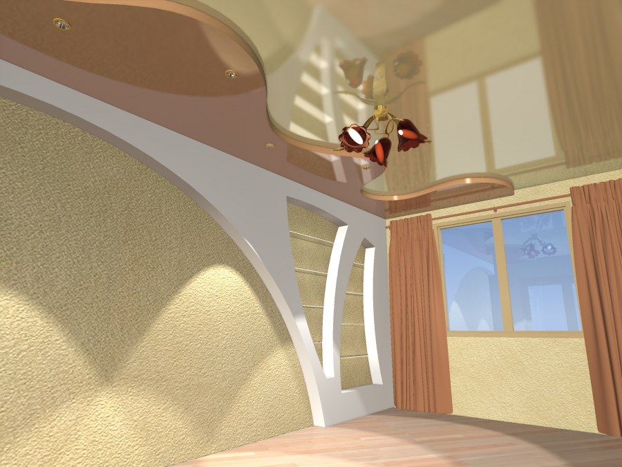 Красивые потолки для зала