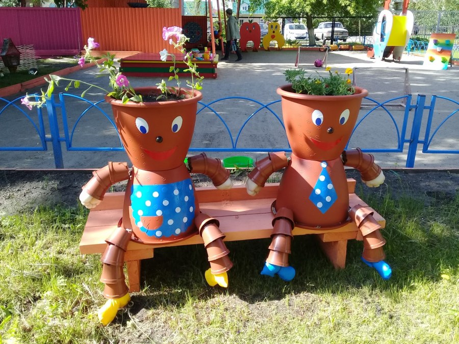 Поделки на участок в детский сад летом