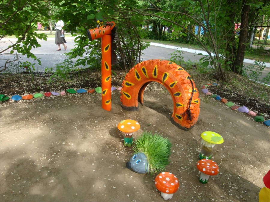 Украшение детских площадок в детском саду