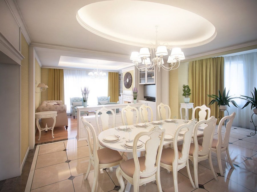 Гостиная со столовой