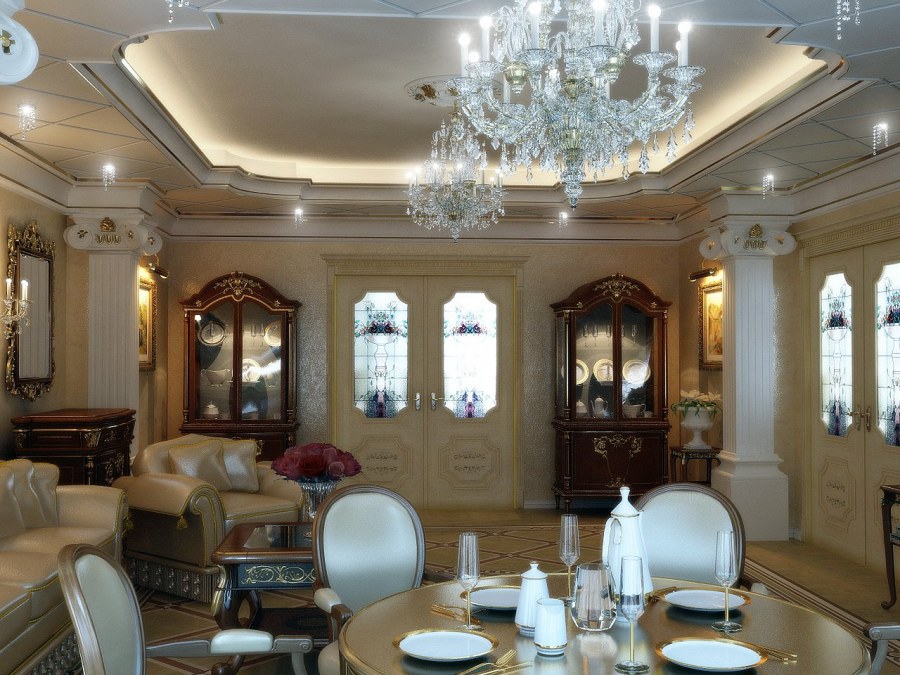 Многоуровневые потолки классика