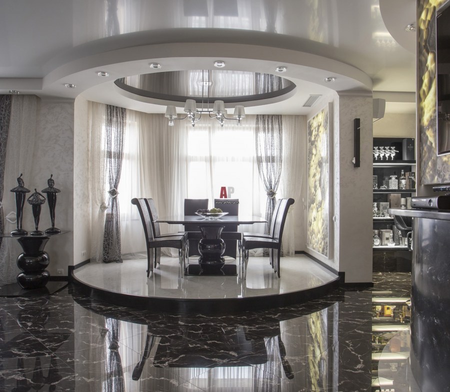 Эркер в столовой в стиле ар деко