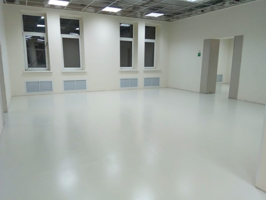 Матовый наливной пол, ral7074