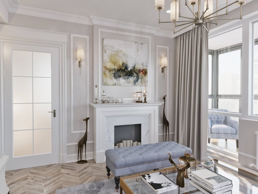 Белый камин Неоклассика Неоклассика