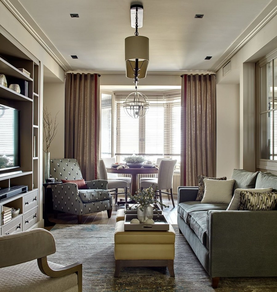 Гостиная Неоклассика 17 кв м