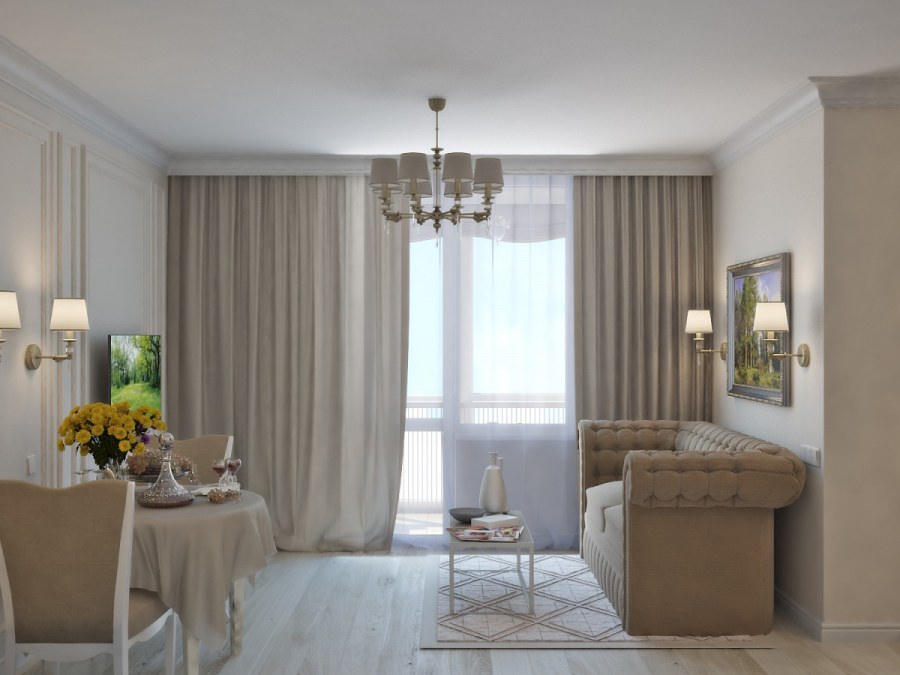 Современная классика в интерьере небольшой квартиры