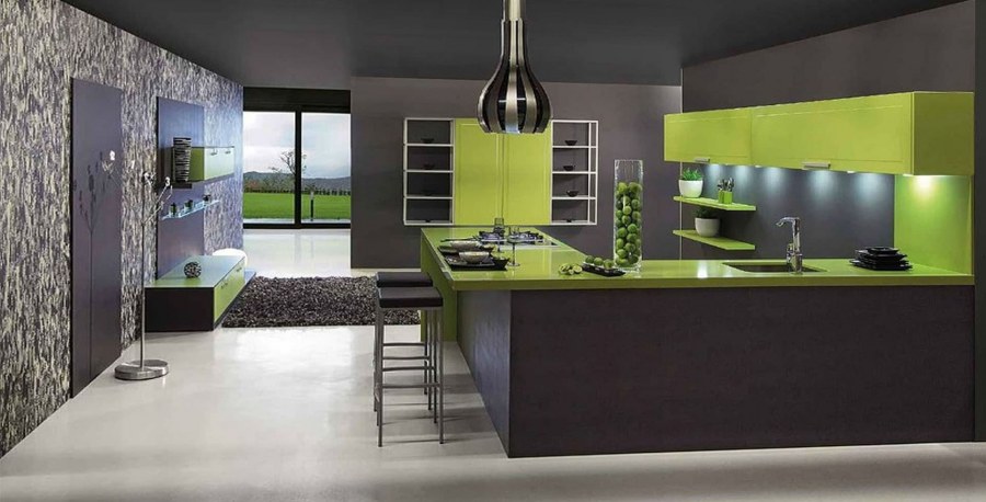 Желтая кухня в интерьере