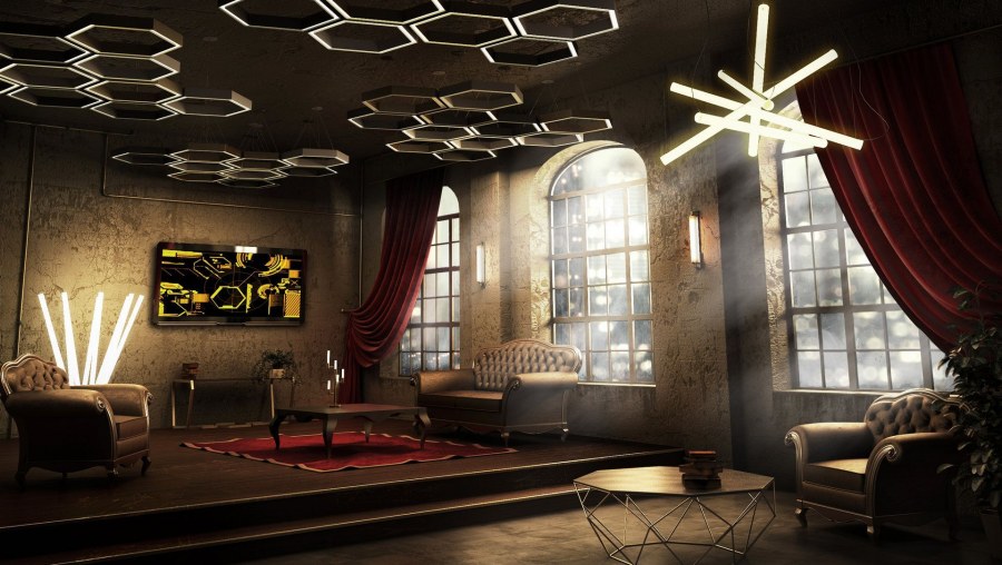 Киберпанк Япония стиль интерьера