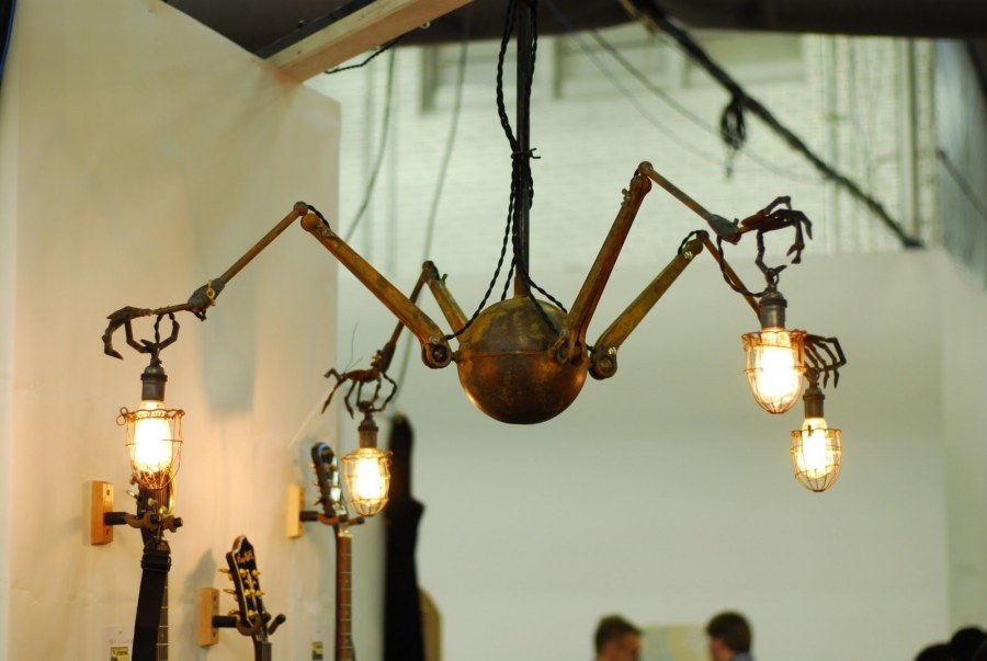 Стимпанк люстра паук