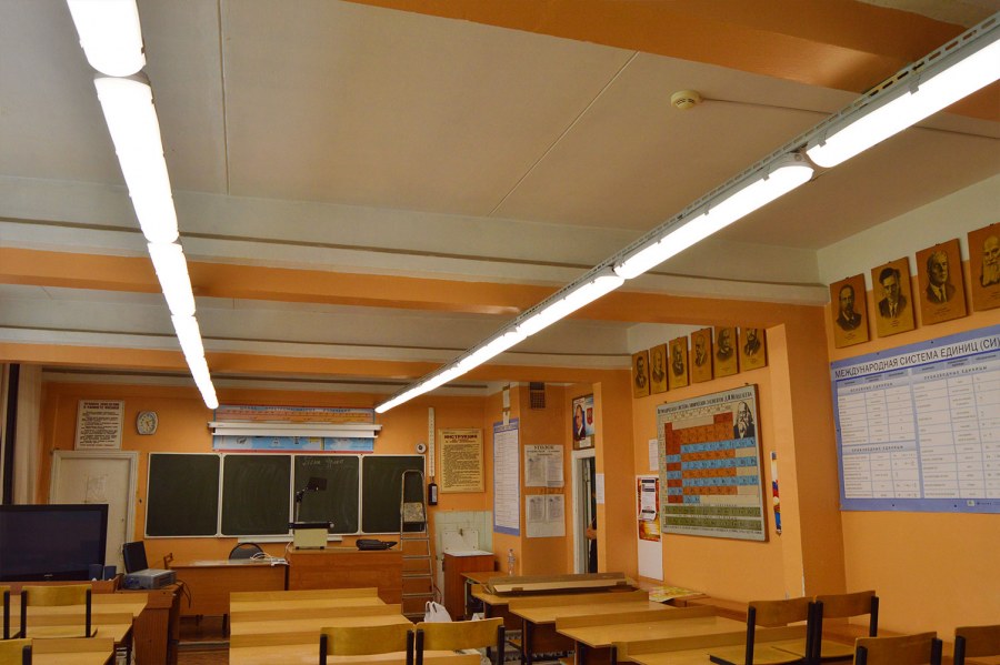 Люминесцентные лампы в школе