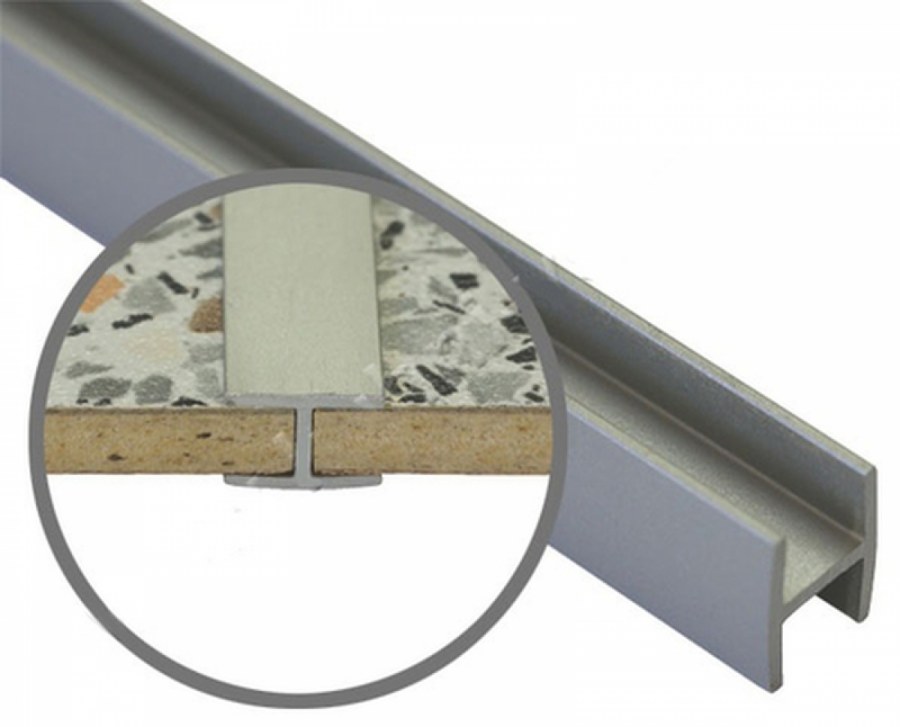 Планка д/меб. Щитов f-образная, 4 мм l600 мм алюм.