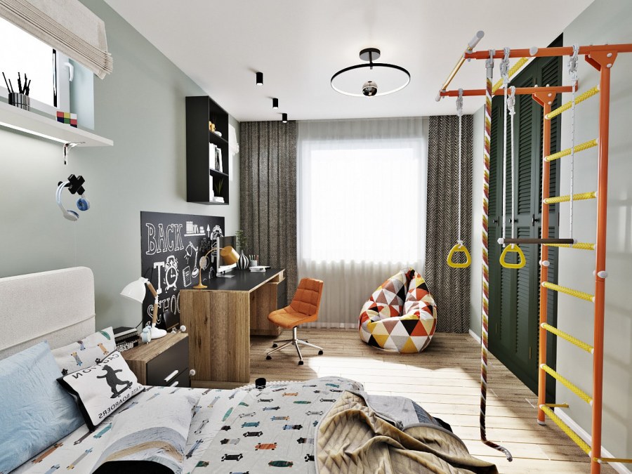 Рабочее место в спальне