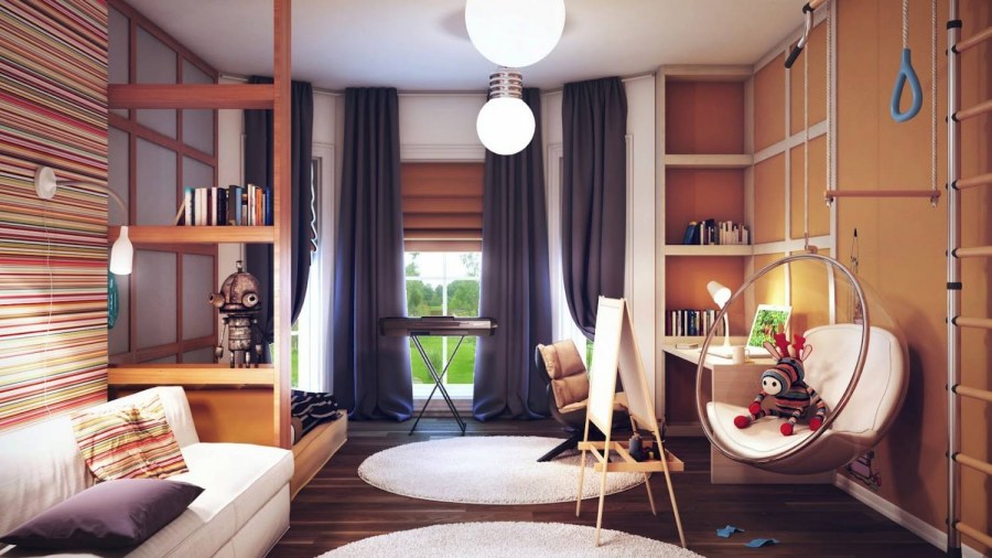 Компьютерный стол в спальне