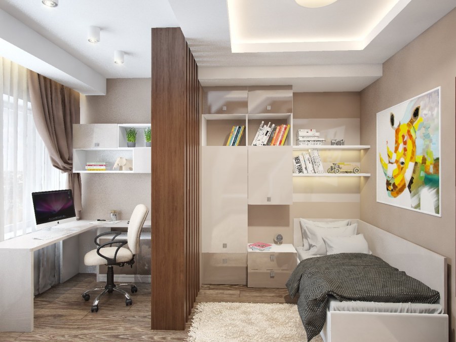 Необычный интерьер подростковой комнаты