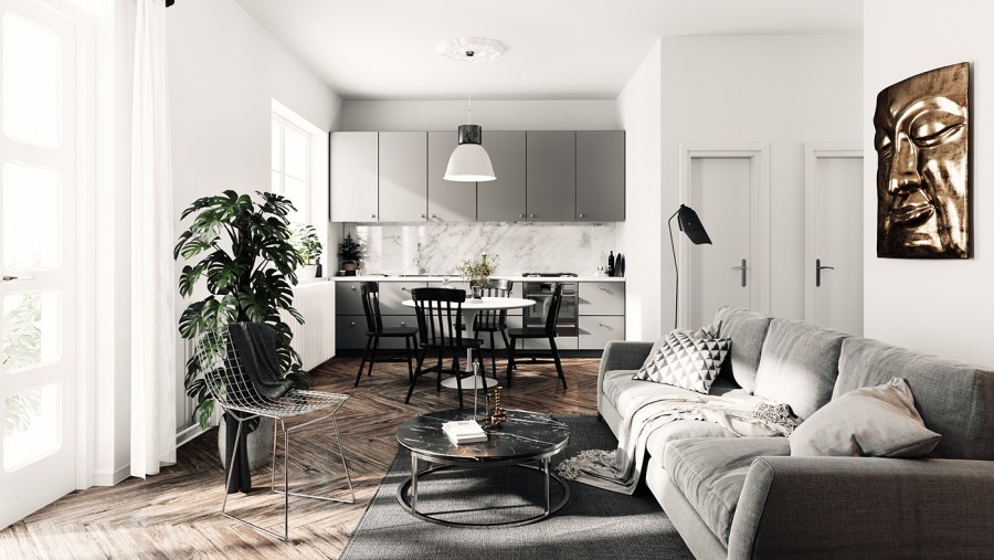 Уютный интерьер в скандинавском стиле