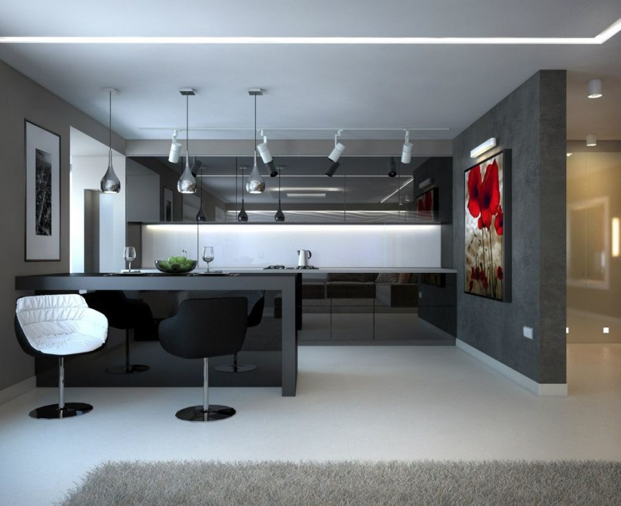 Кухня студия в стиле Минимализм