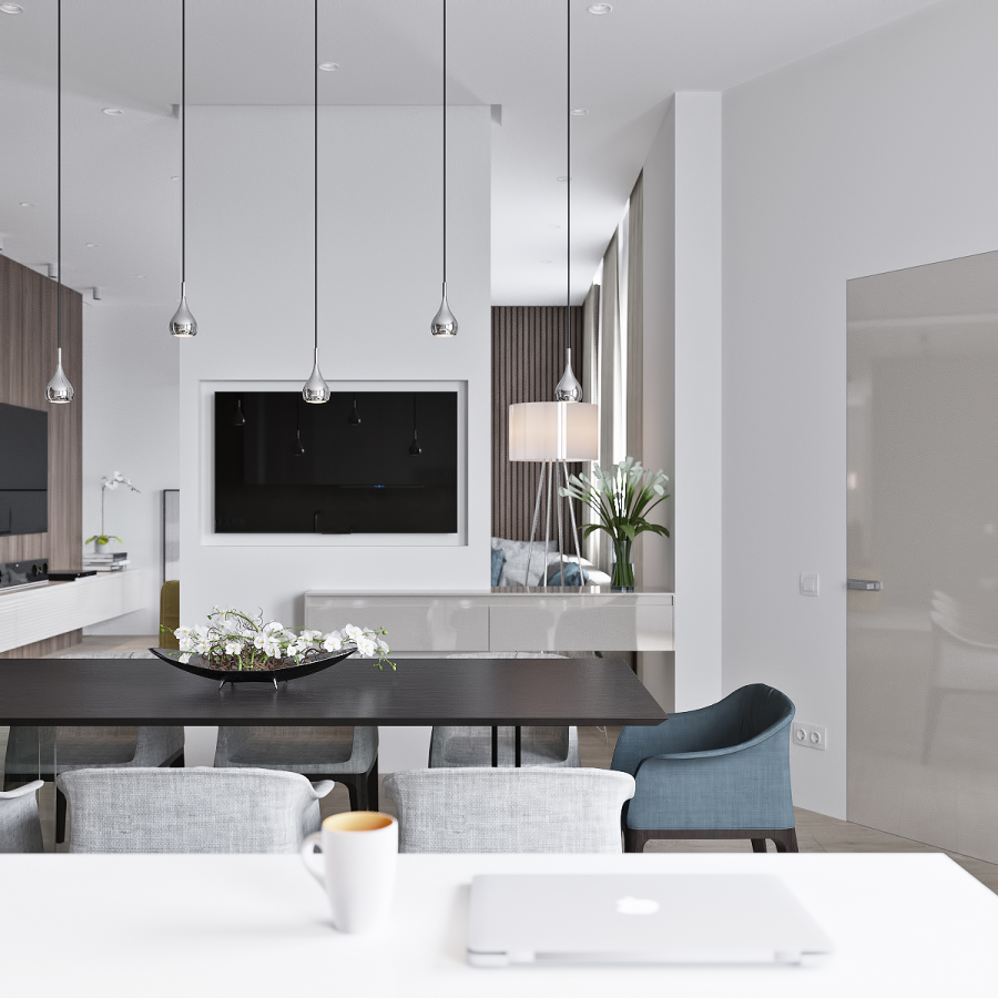 Гостиная столовая в стиле Минимализм