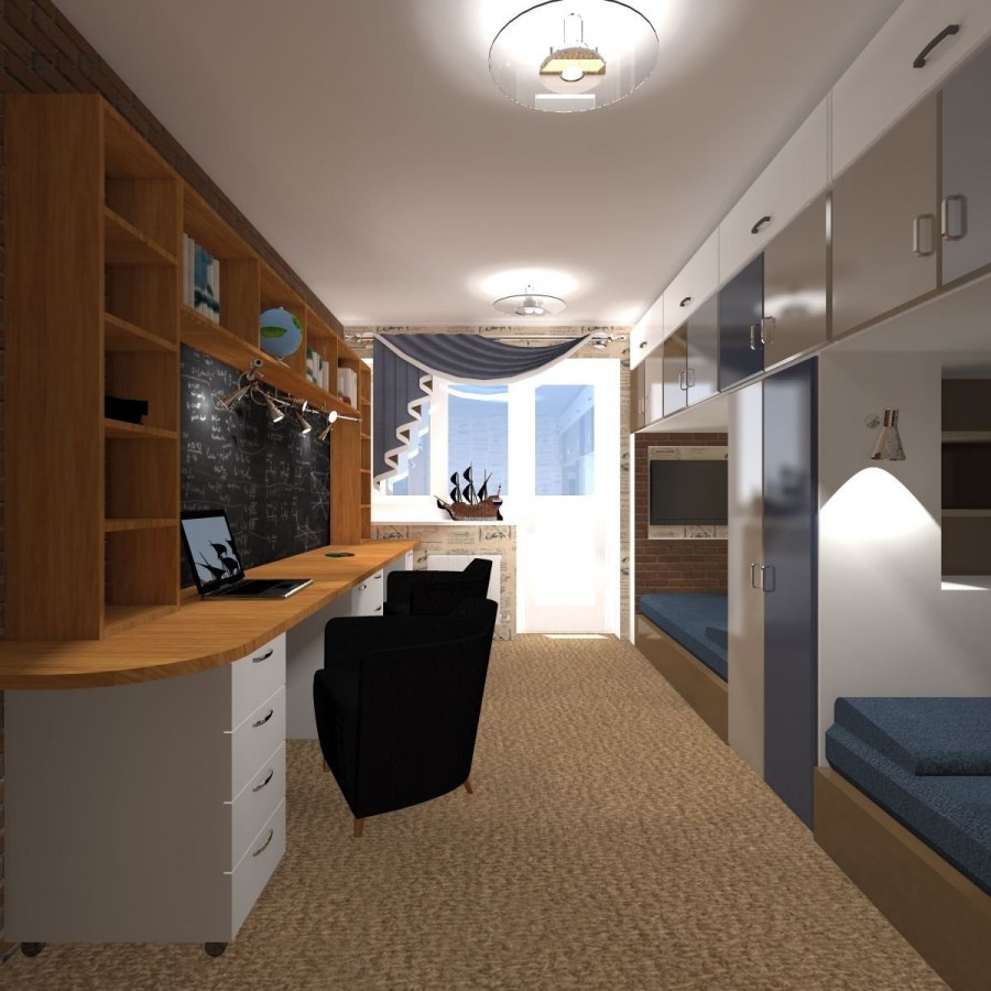 Комната для 2 подростков мальчиков